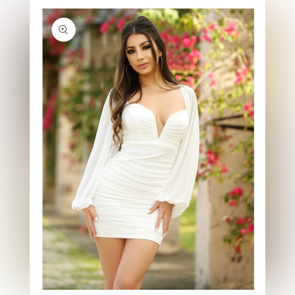 LYDIA MINI DRESS -WHITE